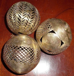 Brass beads from Ghana