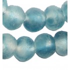 Opaque Blue Recycled Glass Beads